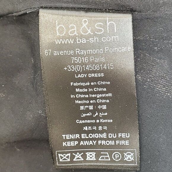 ba&sh Metallic Short Sleeve Silk Print Midi Dress - Picture 11 of 13